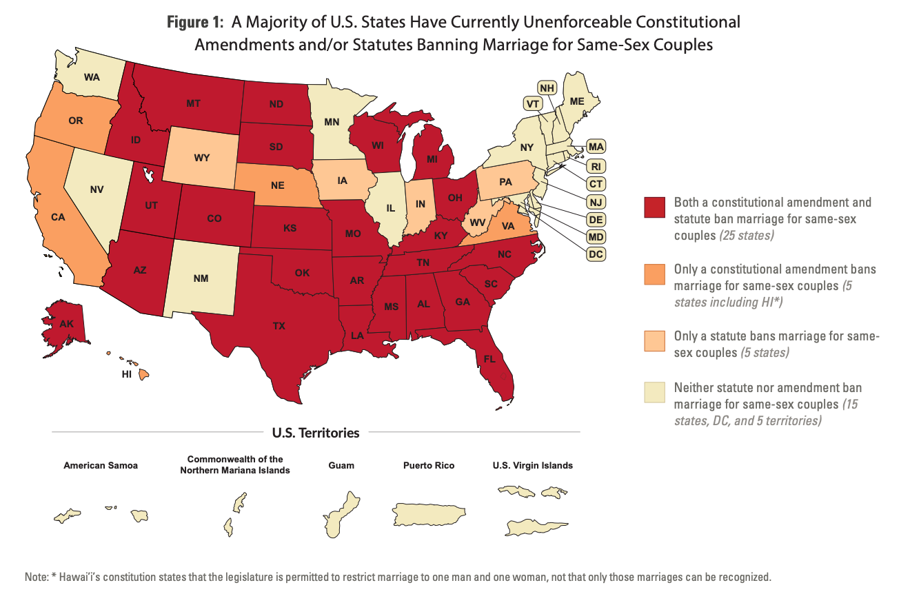 Movement Advancement Project MAP Report The National Patchwork of Marriage Laws Underneath Obergefell